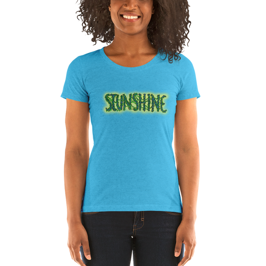 Stunshine Gorilla Tag - Womens Tri Blend Tee Aqua
